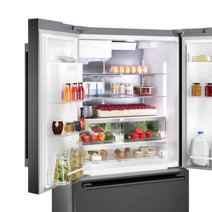 BOSCH B36FD52SNB 500 Series, French Door Bottom freezer, multi door, 36'', Black inox-antifingerprint, Total No Frost Black in Stainless Steel - B36FD52SNB