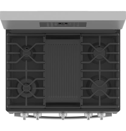 GE APPLIANCES PGB935YPFS GE Profile™ Smart 30" Free-Standing Self Clean Gas Fingerprint Resistant Range with No Preheat Air Fry in Stainless Steel - PGB935YPFS