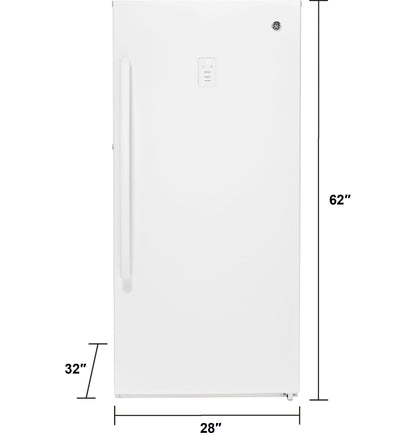 GE APPLIANCES 14.1 Cu. Ft. Frost-Free Garage Ready Upright Freezer White - FUF14SMRWW