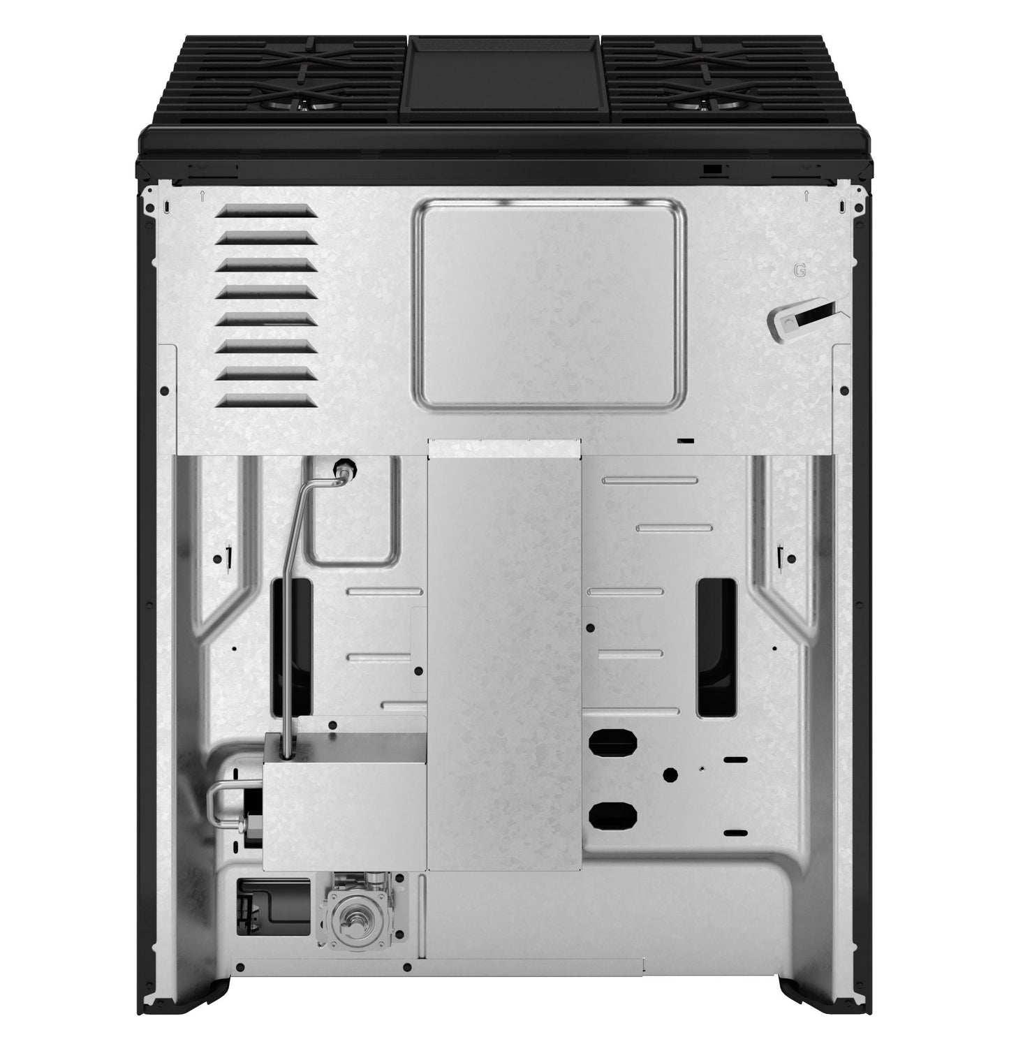 GE APPLIANCES GGS600AVDS GE® 30" Slide-In Front-Control Convection Gas Range with No Preheat Air Fry and EasyWash™ Oven Tray Black Slate - GGS600AVDS