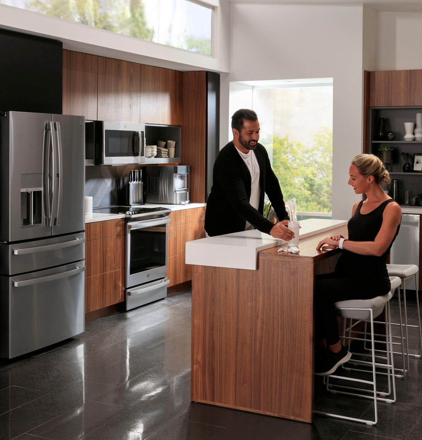 GE APPLIANCES Profile Opal 2.0 Nugget Ice Maker with Side Tank in Stainless Steel - XPIO13SCSS