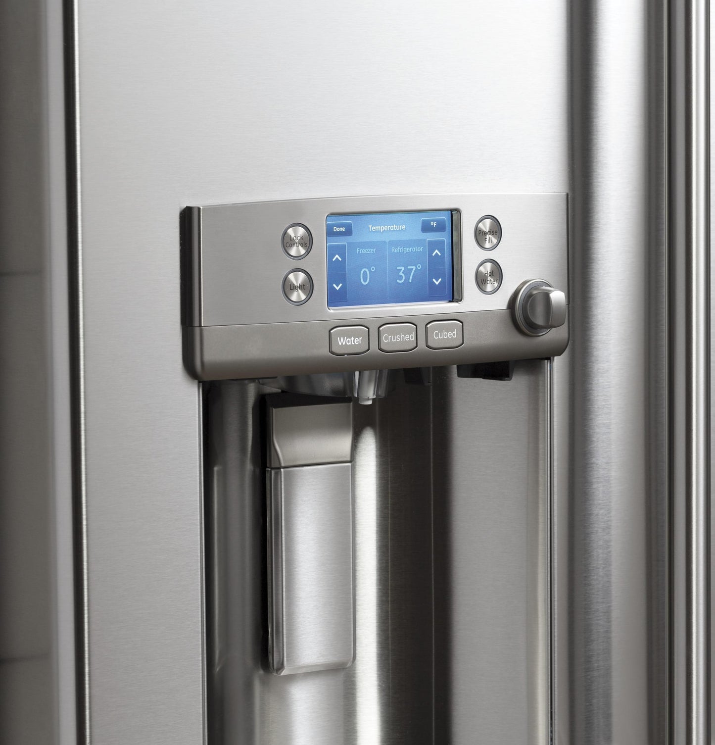 CAFE CYE22UP2MS1 CAFé™ ENERGY STAR® 22.1 Cu. Ft. Smart Counter-Depth French-Door Refrigerator with Keurig® K-Cup® Brewing System in Stainless Steel - CYE22UP2MS1