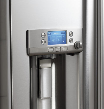 CAFE CYE22UP2MS1 CAFé™ ENERGY STAR® 22.1 Cu. Ft. Smart Counter-Depth French-Door Refrigerator with Keurig® K-Cup® Brewing System in Stainless Steel - CYE22UP2MS1