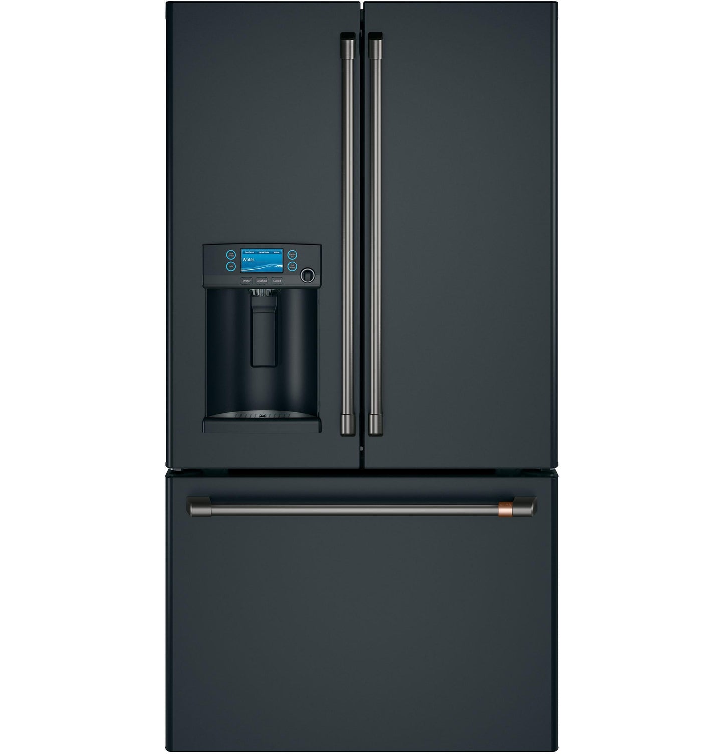 CAFE CYE22TP3MD1 CAFé™ ENERGY STAR® 22.1 Cu. Ft. Smart Counter-Depth French-Door Refrigerator with Hot Water Dispenser Black - CYE22TP3MD1