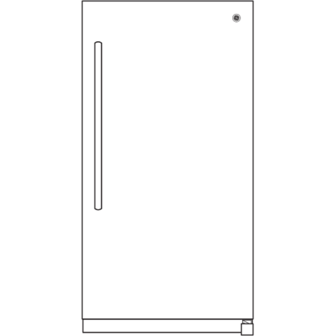 GE APPLIANCES 17.3 Cu. Ft. Frost-Free Garage Ready Upright Freezer White - FUF17SMRWW
