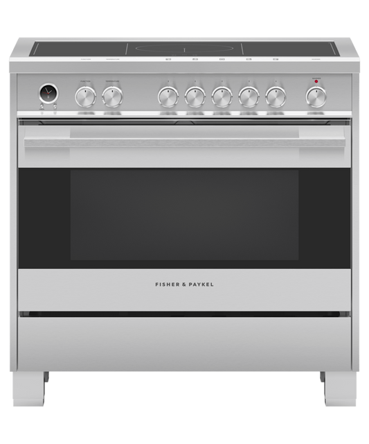 FISHER & PAYKEL OR36SDI6X1 36" Series 9 Contemporary 5 Zone Induction Self-Cleaning Range in Stainless Steel - OR36SDI6X1