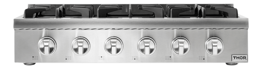 THOR KITCHEN HRT3618U Thor Kitchen 36-inch Professional Gas Rangetop - Model Hrt3618u - HRT3618U