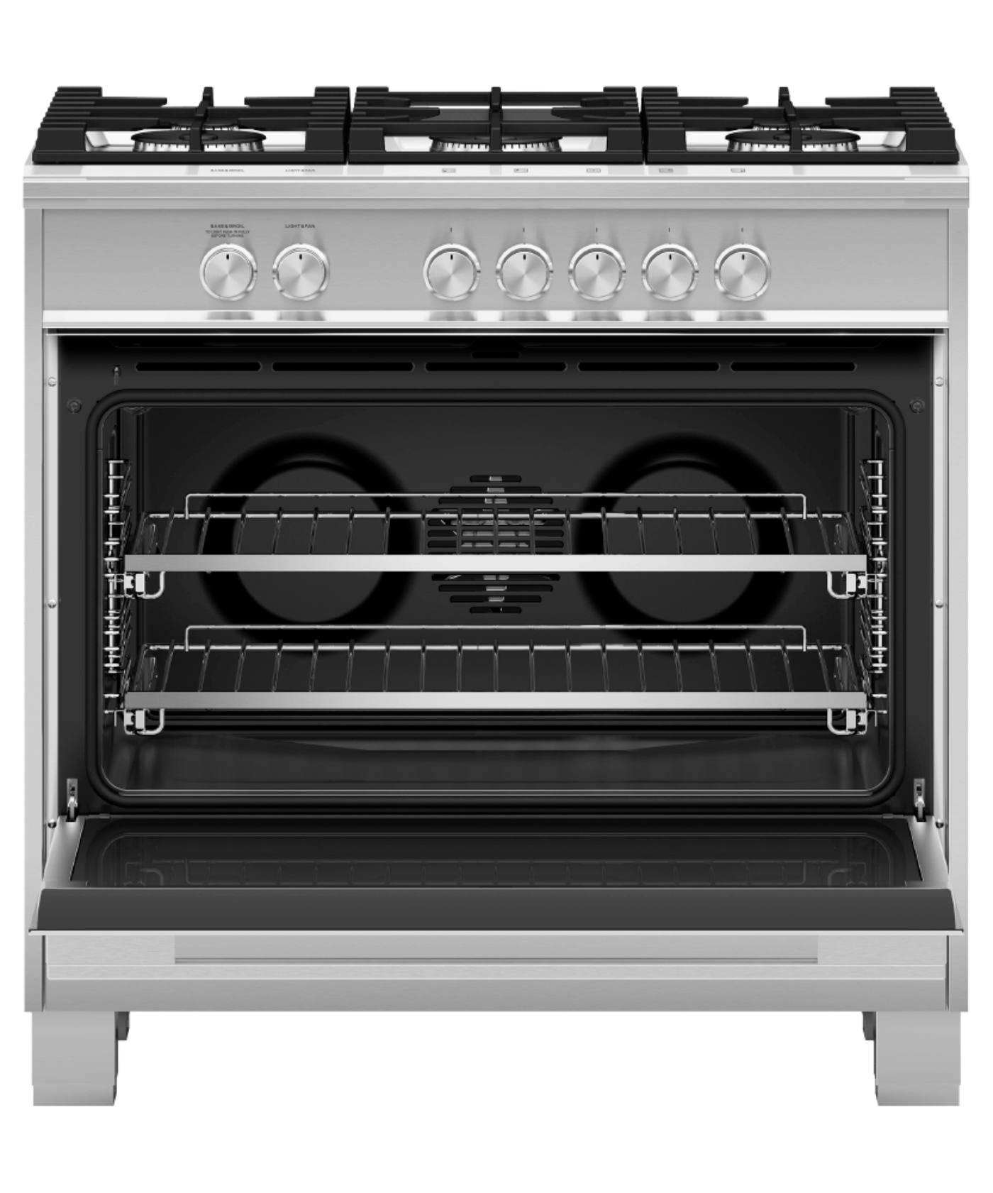 FISHER & PAYKEL OR36SDG4X1 36" Series 7 Contemporary 5 Burner Gas Range in Stainless Steel - OR36SDG4X1