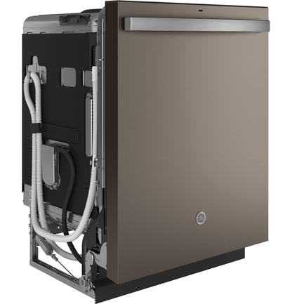 GE APPLIANCES GE Fingerprint Resistant Top Control with in Stainless Steel Interior Dishwasher with Sanitize Cycle Slate - GDT650SMVES