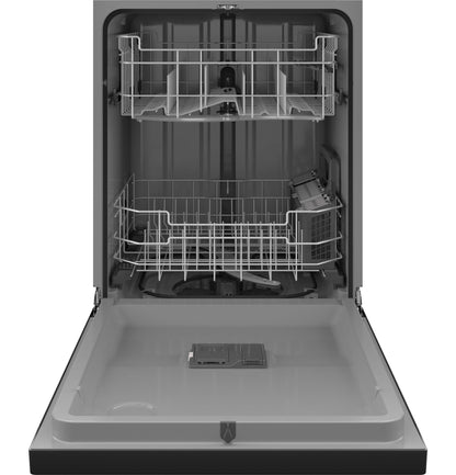 GE APPLIANCES GDF550PGRBB GE® ENERGY STAR® Front Control with Plastic Interior Dishwasher with Sanitize Cycle & Dry Boost Black