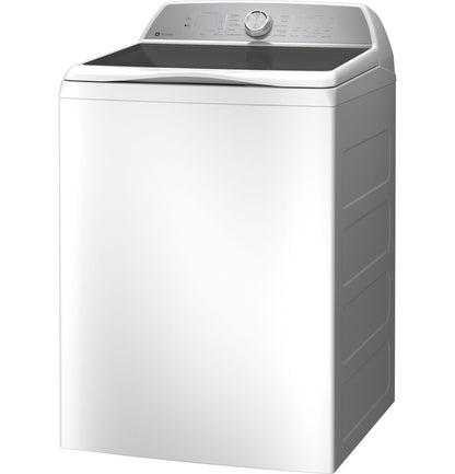 GE APPLIANCES PTW600BSRWS GE Profile™ ENERGY STAR® 5.0 cu. ft. Capacity Washer with Smarter Wash Technology and FlexDispense™ White On Gray - PTW600BSRWS