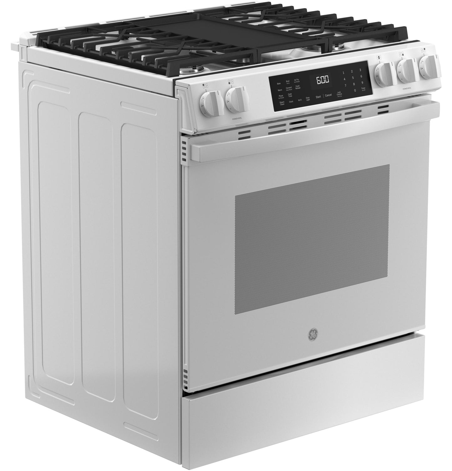 GE APPLIANCES GGS600AVWW GE® 30" Slide-In Front-Control Convection Gas Range with No Preheat Air Fry and EasyWash™ Oven Tray White - GGS600AVWW