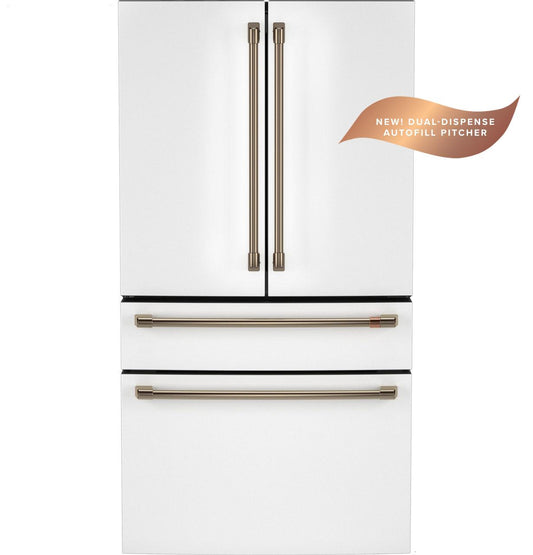 CAFE CJE23DP4WW2 CAFé™ ENERGY STAR® 23.2 Cu. Ft. Smart Counter-Depth 4-Door French-Door Refrigerator With Dual-Dispense AutoFill Pitcher White - CJE23DP4WW2