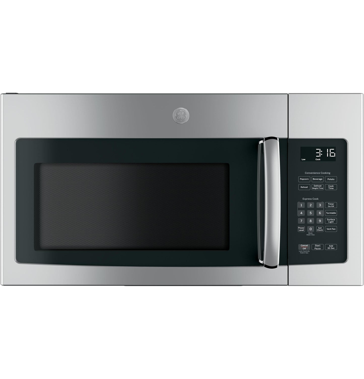 GE APPLIANCES JNM3163RJSS GE® 1.6 Cu. Ft. Over-the-Range Microwave Oven with Recirculating Venting in Stainless Steel - JNM3163RJSS