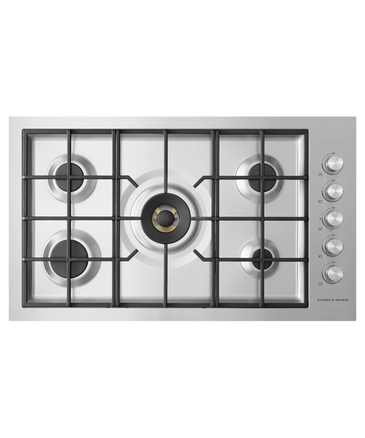 FISHER & PAYKEL CG365DNGRX2N 36" Series 9 5 Burner Gas Cooktop in Stainless Steel - CG365DNGRX2N