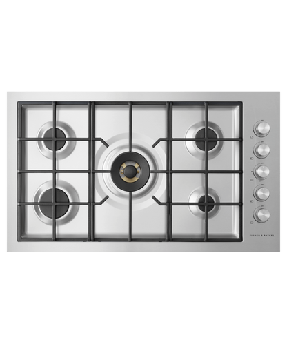 FISHER & PAYKEL CG365DNGRX2N 36" Series 9 5 Burner Gas Cooktop in Stainless Steel - CG365DNGRX2N