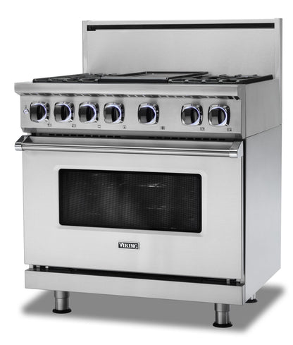 VIKING 36" Dual Fuel Range - VDR7362 Viking 7 Series Blue - VDR73626BSBLP