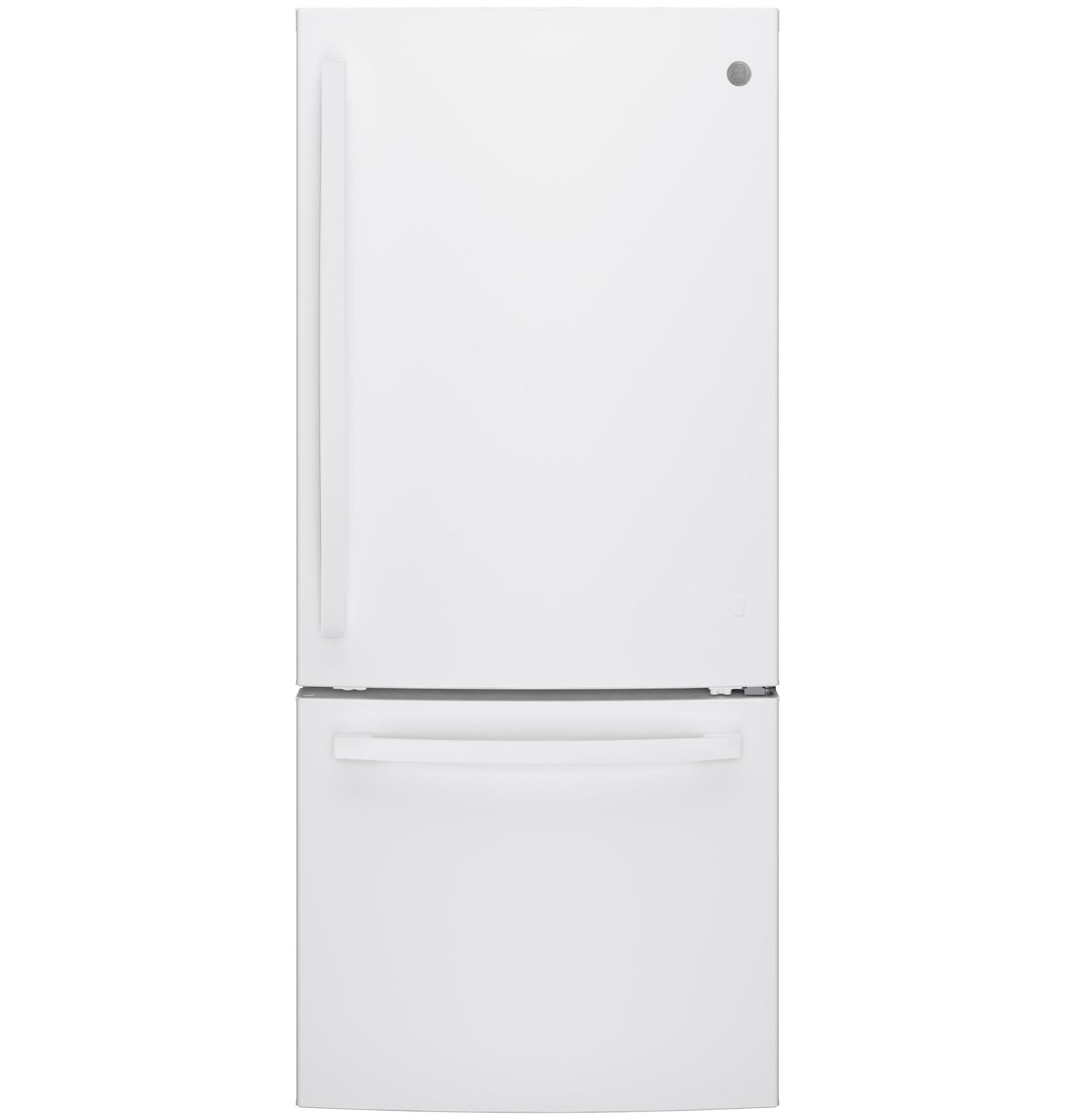 GE APPLIANCES 21.0 Cu. Ft. Bottom-Freezer Refrigerator White - GDE21EGKWW