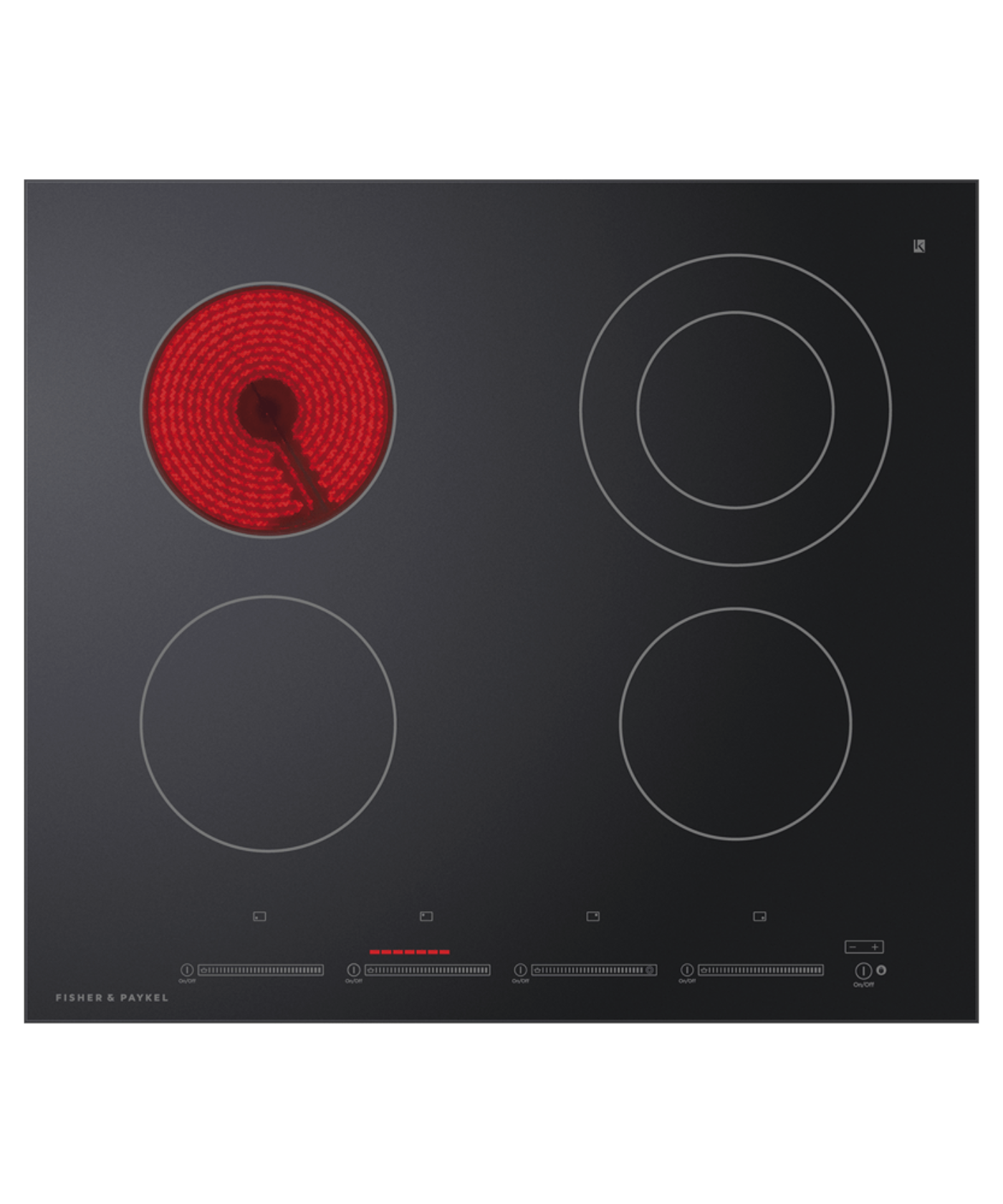 FISHER & PAYKEL CE244DTB1 24" Series 5 4 Element Electric Cooktop Black - CE244DTB1
