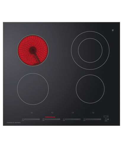 FISHER & PAYKEL CE244DTB1 24" Series 5 4 Element Electric Cooktop Black - CE244DTB1
