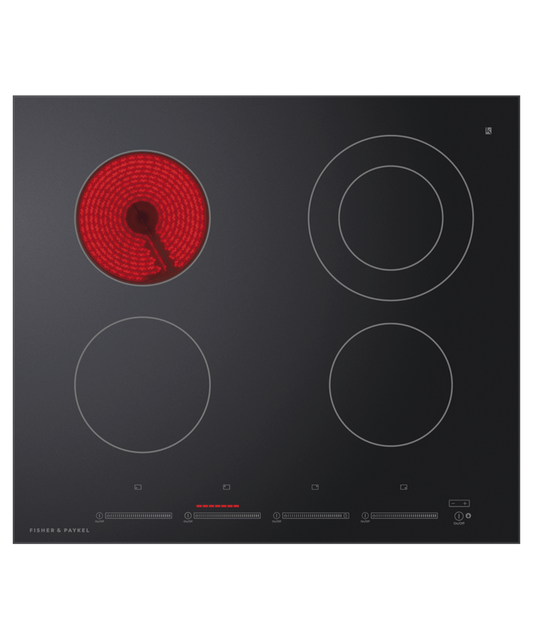FISHER & PAYKEL CE244DTB1 24" Series 5 4 Element Electric Cooktop Black - CE244DTB1