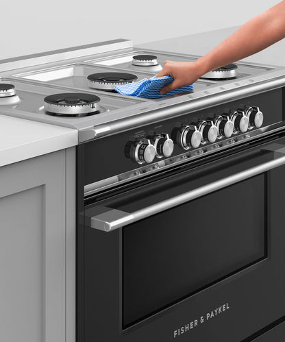 FISHER & PAYKEL OR36SCG4B1 36" Series 7 Classic 5 Burner Gas Range Black - OR36SCG4B1