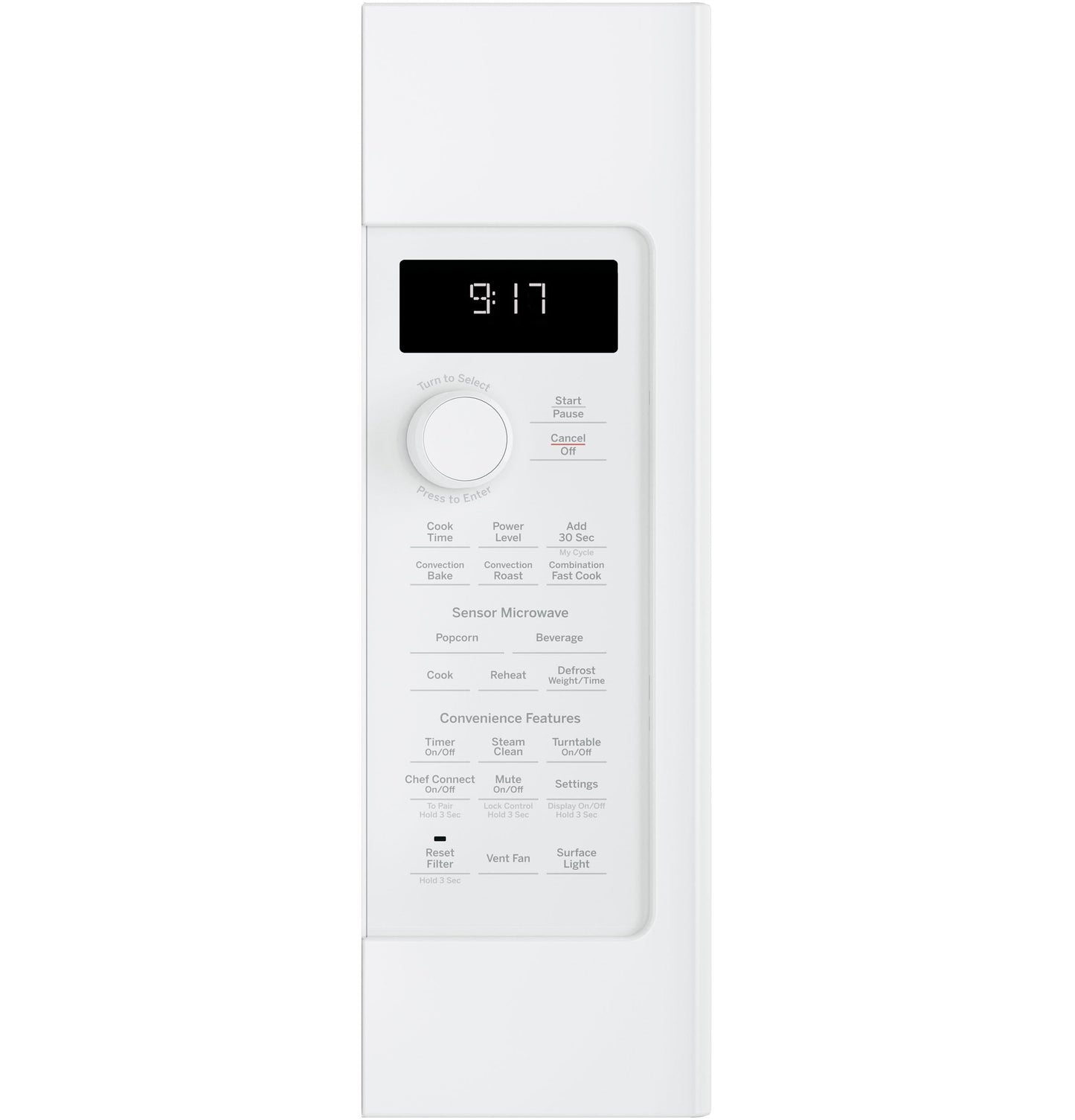 GE APPLIANCES PVM9179DRWW GE Profile™ 1.7 Cu. Ft. Convection Over-the-Range Microwave Oven White - PVM9179DRWW