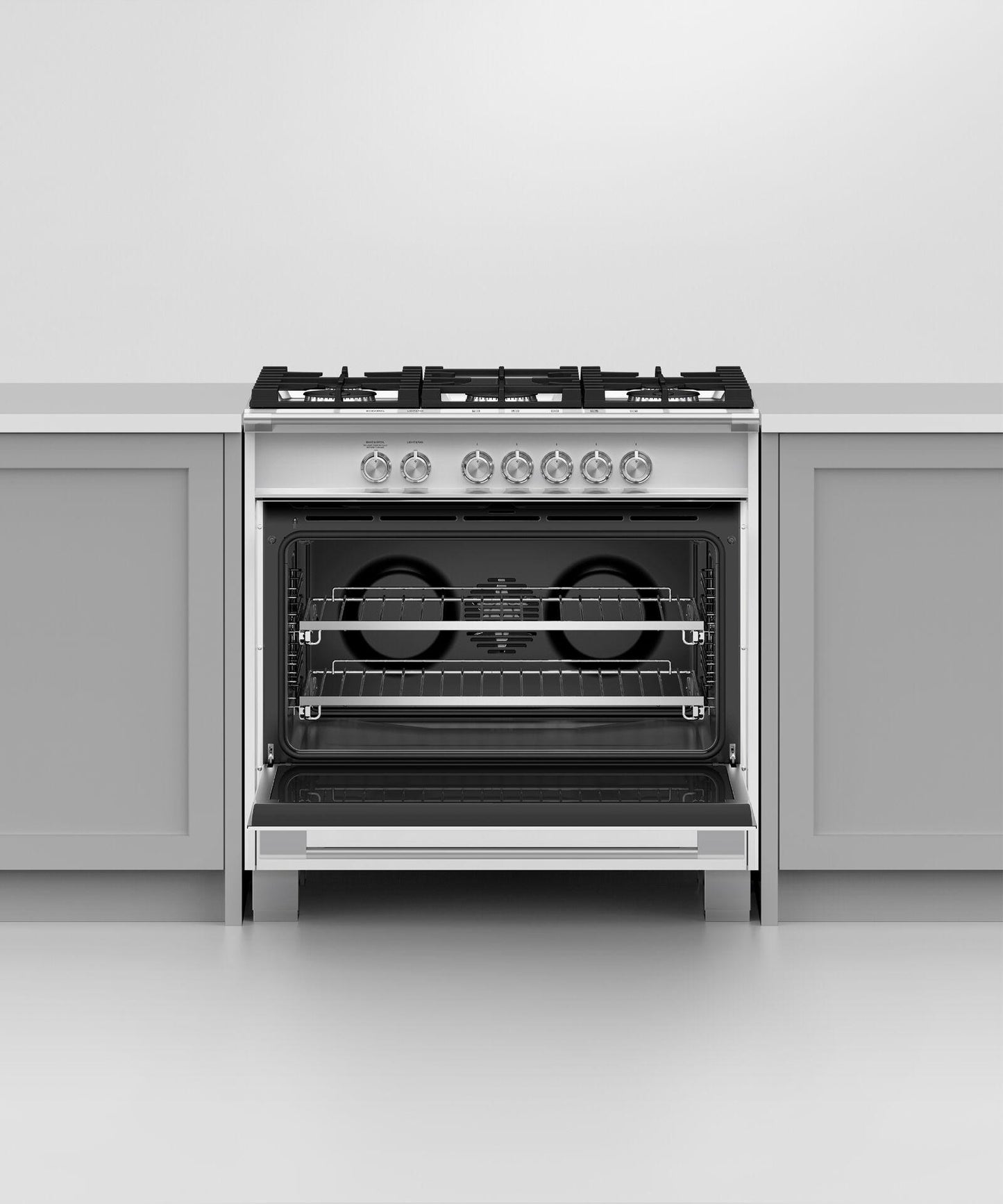 FISHER & PAYKEL OR36SCG4W1 36" Series 7 Classic 5 Burner Gas Range White - OR36SCG4W1