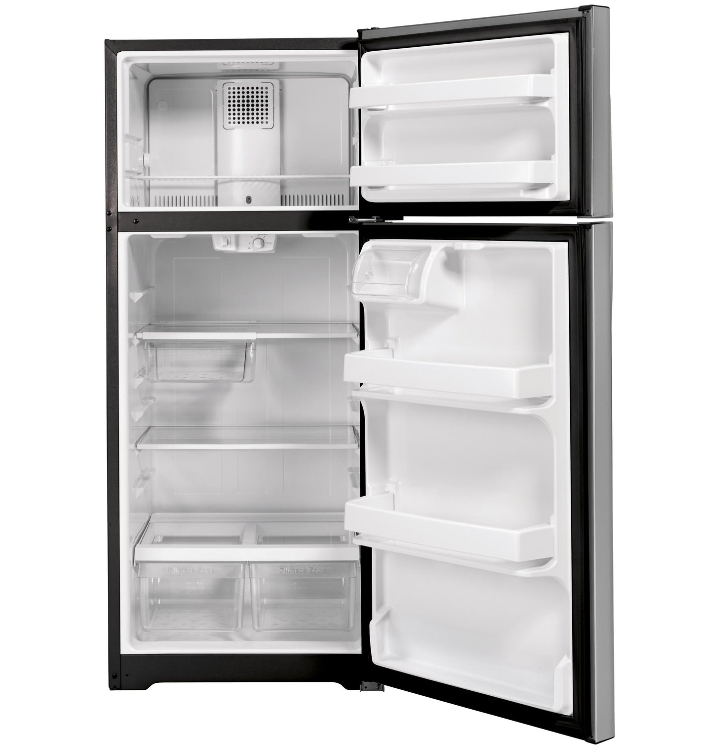 GE APPLIANCES 16.6 Cu. Ft. Top-Freezer Refrigerator in Stainless Steel - GTS17GSNRSS
