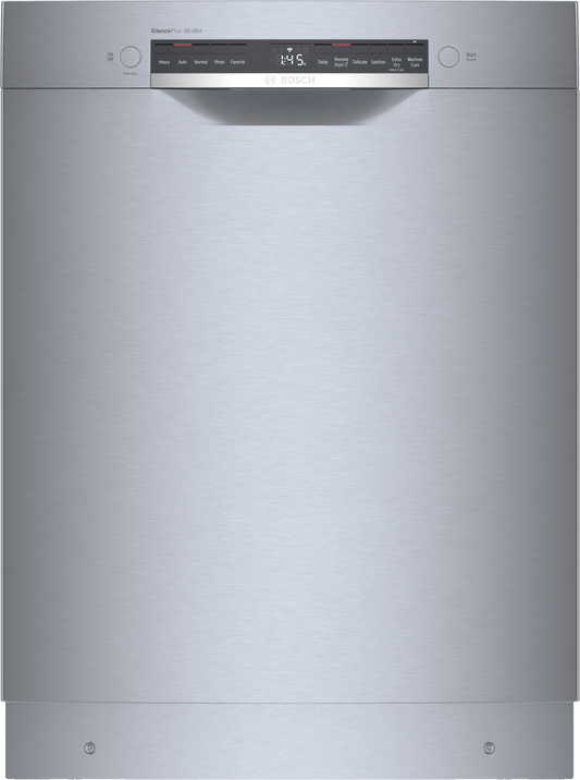 BOSCH SGE53C55UC 300 Series, built-under dishwasher, 24'', Brushed steel anti-fingerprint in Stainless Steel - SGE53C55UC