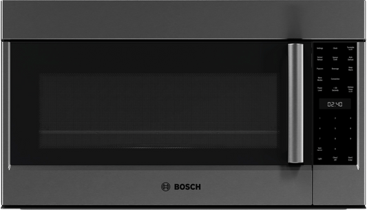 BOSCH HMV8045U 800 Series, Over-The-Range Microwave, 30'', Door Hinge: left, Black stainless steel Black in Stainless Steel - HMV8045U