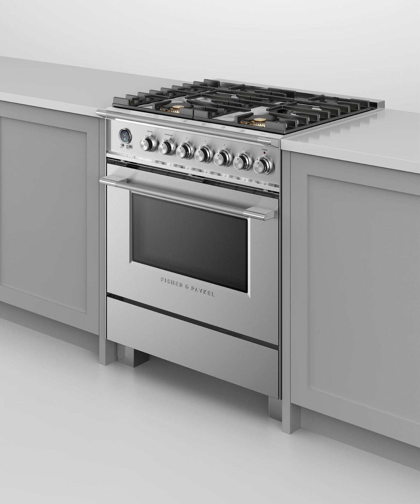 FISHER & PAYKEL OR30SCG6X1 30" Series 9 Classic 4 Burner Dual Fuel Self-Cleaning Range in Stainless Steel - OR30SCG6X1