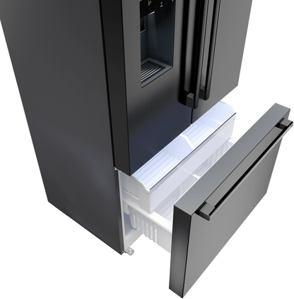 BOSCH B36CD52SNB 500 Series, French Door Bottom freezer, multi door, 36'', Black inox-antifingerprint, Total No Frost Black in Stainless Steel - B36CD52SNB