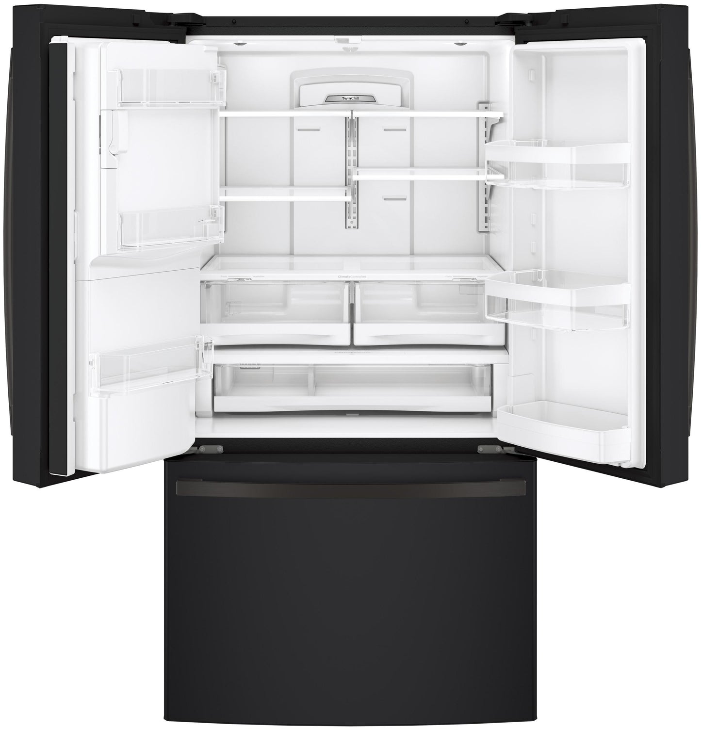 GE APPLIANCES GFE28GELDS GE® ENERGY STAR® 27.7 Cu. Ft. French-Door Refrigerator Black Slate - GFE28GELDS
