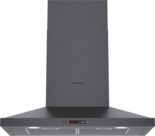 BOSCH HCP80641UC 800 Series, wall-mounted cooker hood, 30'', Black stainless steel Black in Stainless Steel - HCP80641UC