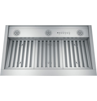 CAFE 36" Smart Designer Custom Insert w/ Dimmable LED Lighting in Stainless Steel - UVC9360SLSS