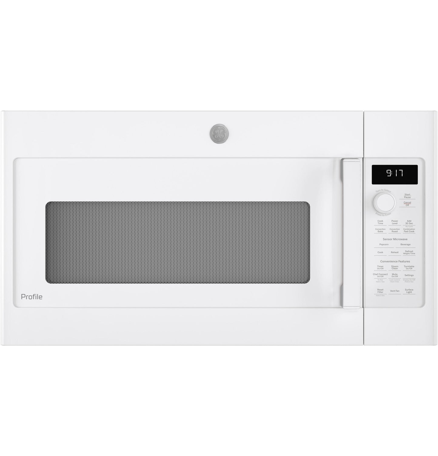 GE APPLIANCES PVM9179DRWW GE Profile™ 1.7 Cu. Ft. Convection Over-the-Range Microwave Oven White - PVM9179DRWW