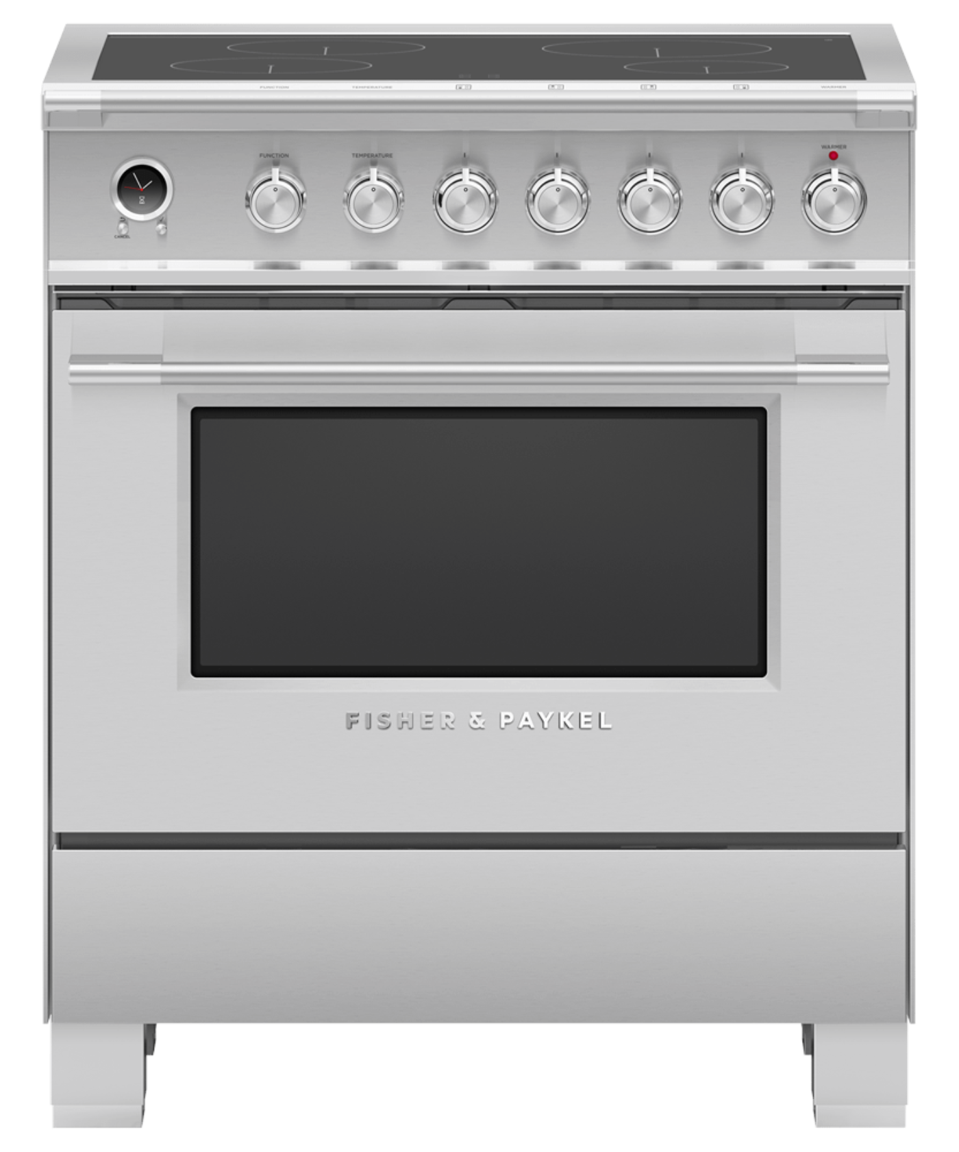 FISHER & PAYKEL OR30SCI6X1 30" Series 9 Classic 4 Zone Induction Self-Cleaning Range in Stainless Steel - OR30SCI6X1