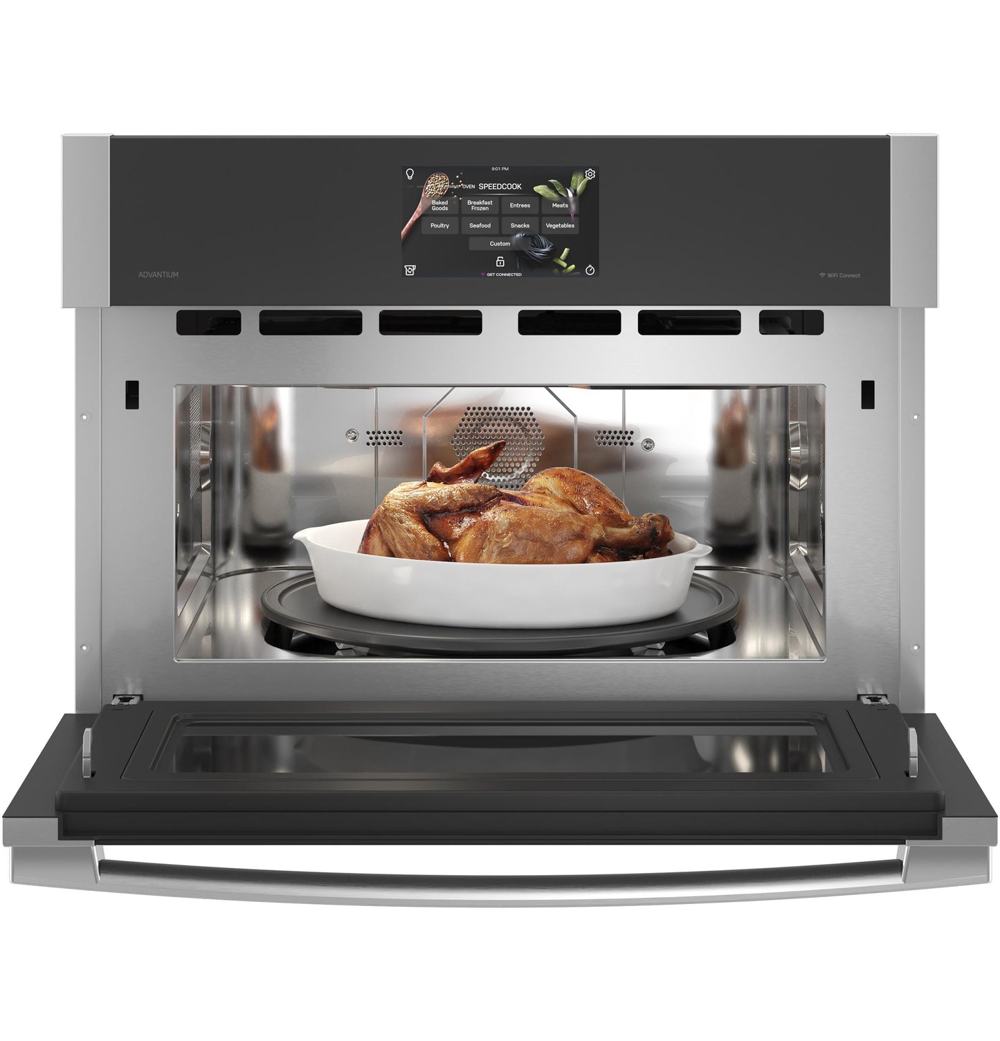 GE APPLIANCES GE Profile 27" Single Wall Oven with 120V Advantium Technology in Stainless Steel - PSB9100SVSS