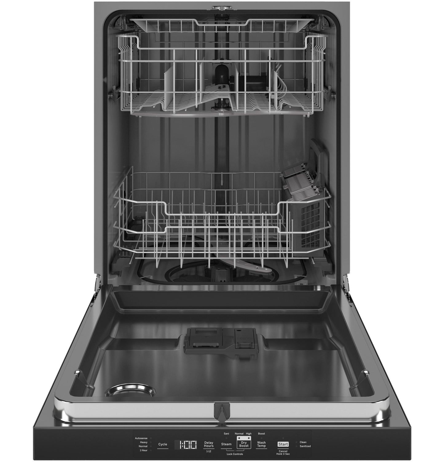 GE APPLIANCES GDT595HYYFS GE® ENERGY STAR® Top Control Hybrid Tub Dishwasher with Third Rack, Bottle Jets, Dry Boost & 50 dBA in Stainless Steel - GDT595HYYFS