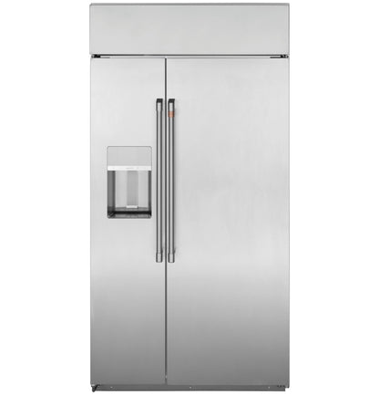 CAFE  48" Smart Built-In Side-by-Side Refrigerator with Dispenser in Stainless Steel - CSB48YP2NS1