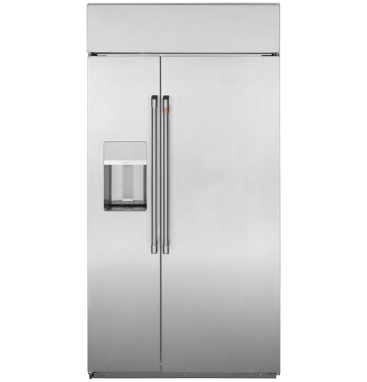 CAFE  48" Smart Built-In Side-by-Side Refrigerator with Dispenser in Stainless Steel - CSB48YP2NS1