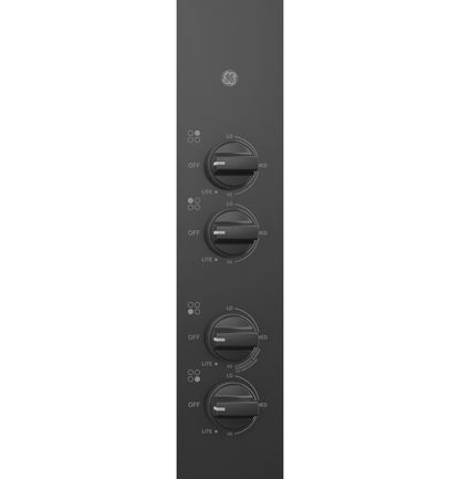 GE APPLIANCES 30" Built-In Gas Cooktop with Dishwasher-Safe Grates Black - JGP3030DLBB
