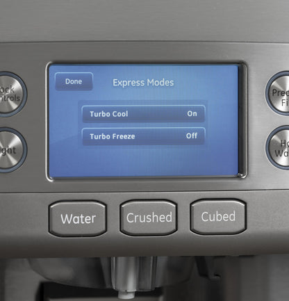 CAFE CYE22UP2MS1 CAFé™ ENERGY STAR® 22.1 Cu. Ft. Smart Counter-Depth French-Door Refrigerator with Keurig® K-Cup® Brewing System in Stainless Steel - CYE22UP2MS1