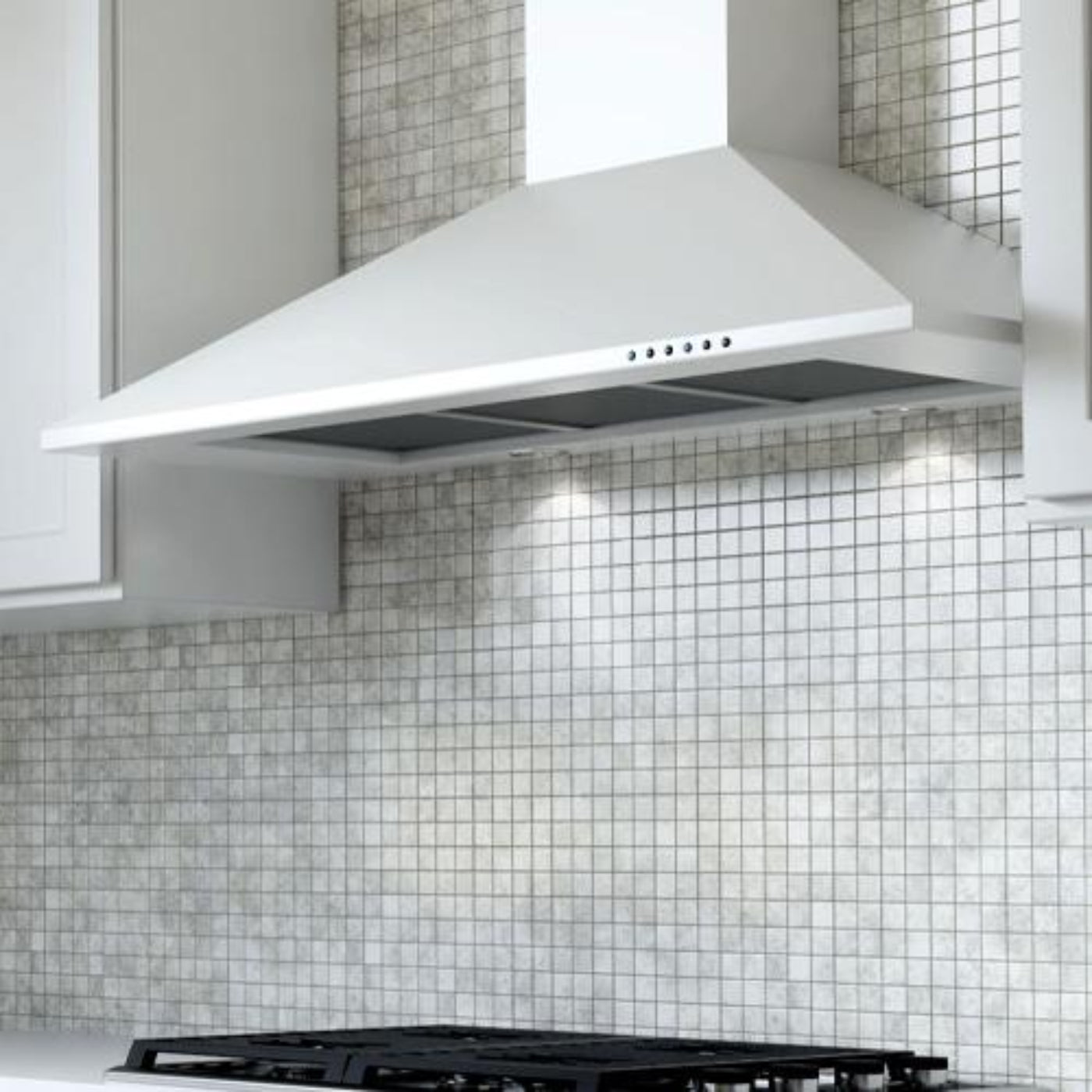 XO APPLIANCE XOB36WC 36" CCC 600/395 CFM Italian Made Wall Mount Chimney Range Hood White - XOB36WC