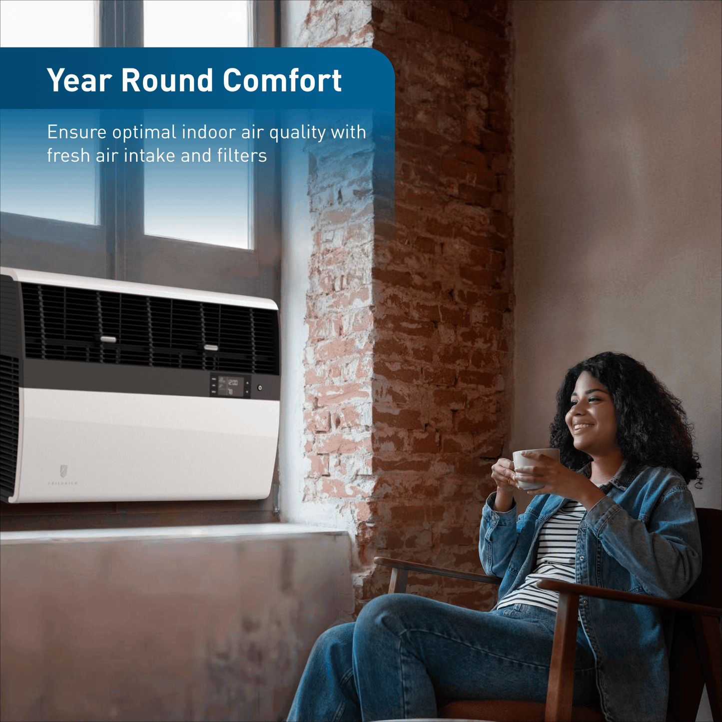 FRIEDRICH KHVS10B11A Friedrich K hl Inverter 10,000 BTU 115V Smart Window/Wall Air Conditioner with Heat Pump