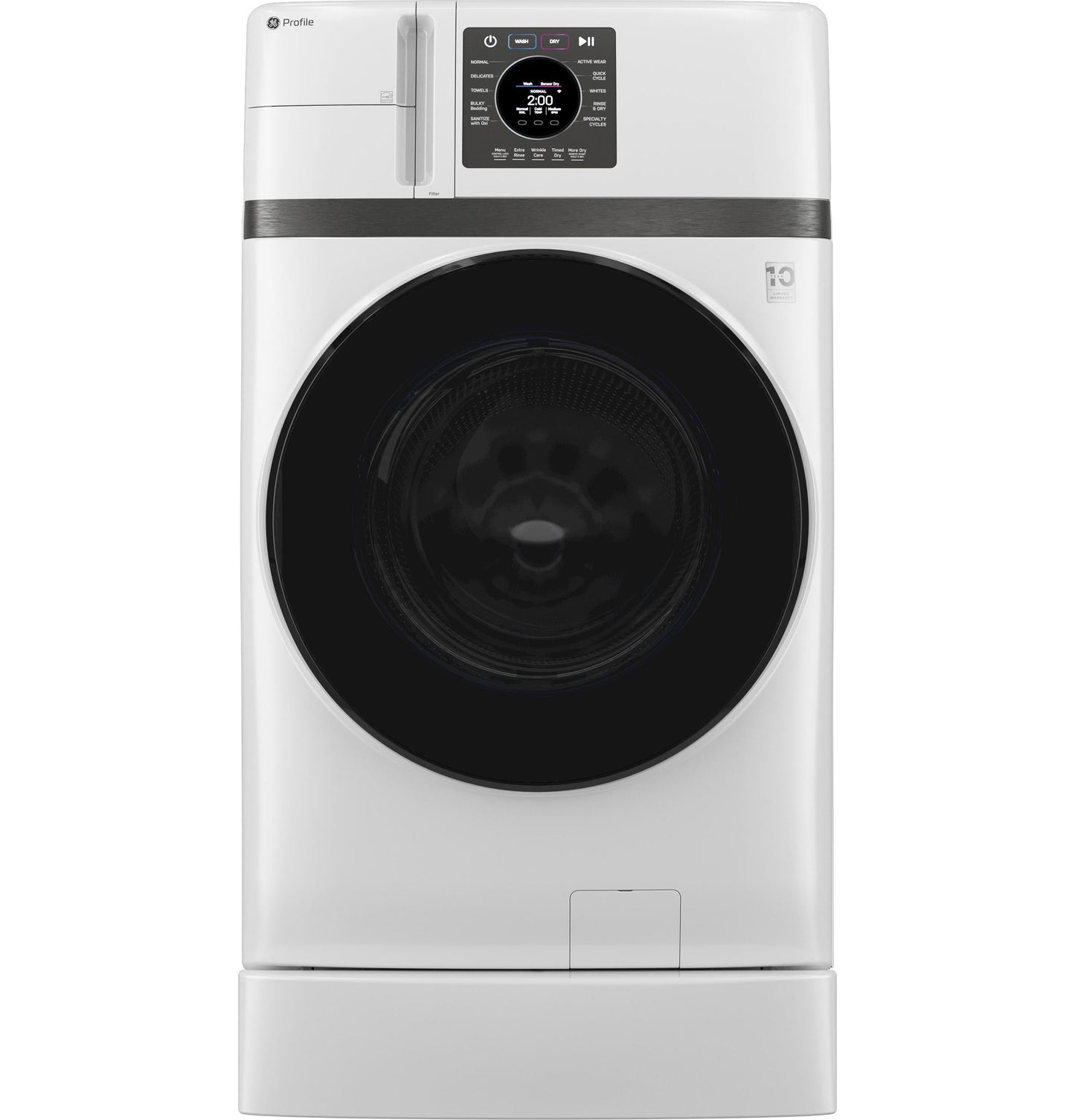 GE APPLIANCES PFQ83HSSWWW GE Profile™ ENERGY STAR® 4.6 cu. ft. Capacity UltraFast Combo with Ventless Inverter Heat Pump Technology Washer/Dryer White - PFQ83HSSWWW