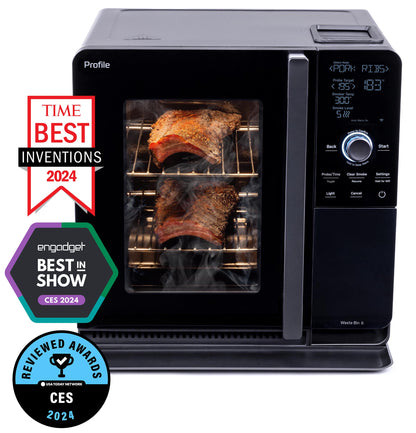 GE APPLIANCES P9SBAAS6VBB GE Profile™ Smart Indoor Pellet Smoker Black - P9SBAAS6VBB