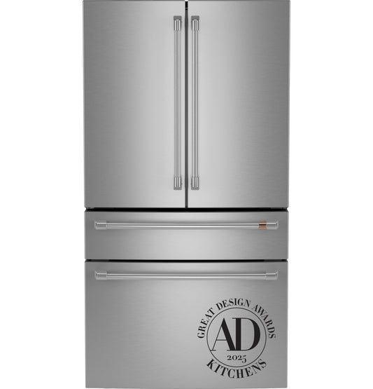 CAFE CJE23DP2WS1 CAFé™ ENERGY STAR® 23.2 Cu. Ft. Smart Counter-Depth 4-Door French-Door Refrigerator With Dual-Dispense AutoFill Pitcher in Stainless Steel - CJE23DP2WS1