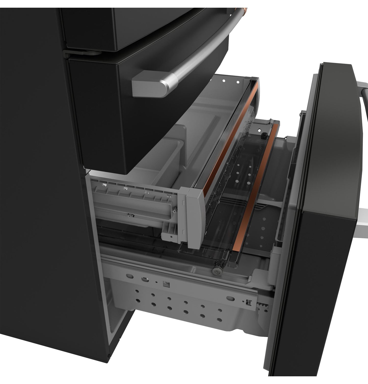 CAFE CJE23DP3WD1 CAFé™ ENERGY STAR® 23.2 Cu. Ft. Smart Counter-Depth 4-Door French-Door Refrigerator With Dual-Dispense AutoFill Pitcher Black - CJE23DP3WD1